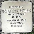 Der Stolperstein für Gretchen Künstler