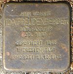 Stolperstein für Ida Freudenberger (Bismarckstraße 10)