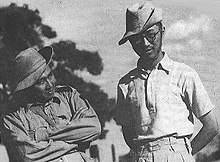Two Force 136 operatives, Tan Chong Tee and Lim Bo Seng, during their commando training in India with the SOE. Both, along with other Force 136 operatives under the Operation Gustavus were later dispatched via submarine into Malaya to set up an espionage network in Malaya and Singapore. TanChongTee-LimBoSeng.jpg