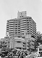 The Cathay Cinema Building in Singapore as it looked when Subash Chandra Bose made proclamation of the Free India in 1943, picture c. 1945.