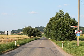 Silnice II/377 na okraji Tišnova