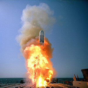 Launch of a Tactical Tomahawk cruise missile f...