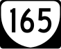 State Route 165 marker