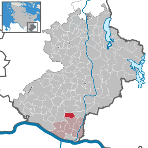 Poziția Wangelau pe harta districtului Herzogtum Lauenburg