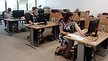 Librarians in the Research Library in Ceske Budejovice, Czech Republic Workshop for librarians 2019-06-04 JVK CBu 02.jpg