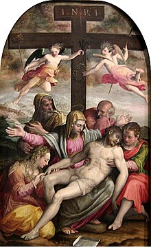 Deposition of Christ by Prospero Fontana, 1563 'The Deposition', oil on poplar panel by Prospero Fontana, 1563, Art Gallery of New South Wales.jpg