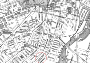 Detail of 1898 map of Boston, showing Grand Opera House