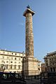 The Column of Marcus Aurelius in Piazza Colonna. The five horizontal slits allow light into the internal spiral staircase.