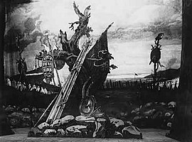 Худ. М.В. Добужинський. Декорація до вистави «Король Лір» В.Шекспіра. ВДТ, 1920 р.