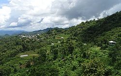 A view of North Lungpher Village from the north