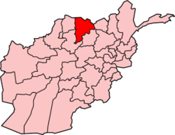 Kort som viser hvor i Afghanistan Balkh ligger