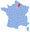 Position du département de l'Aisne en France