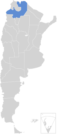 Сальта на карте Аргентины