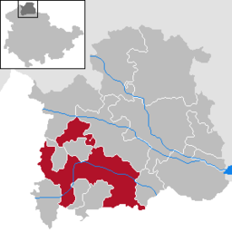 Läget för kommunen Bleicherode i Landkreis Nordhausen