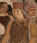 Francesco del Cossa, Borso d'Este, dettaglio, mese di Aprile