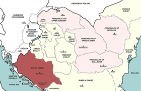 Location of ایالت بوسنیا Bosnia Eyalet