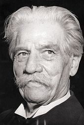 Albert Schweitzer, whose book The Quest of the Historical Jesus coined the term Bundesarchiv Bild 183-D0116-0041-019, Albert Schweitzer.jpg