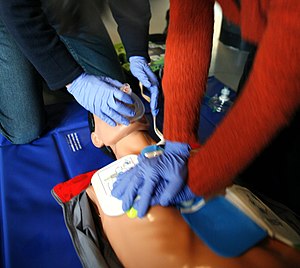 English: CPR training
