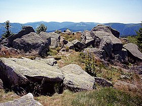 Rochers au sommet du Tanet.