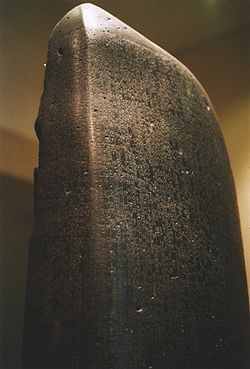 A side view of the stele "fingertip".
