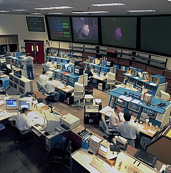 Deep Space Network Operations Center at JPL, Pasadena (California) in 1993. Deep-space-op.jpg
