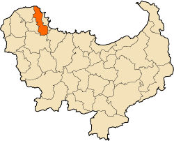 Localização da cidade dentro da província de Skikda