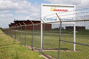 English: Enbridge tank farm, Cushing, Oklahoma.