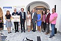 Kurt Maczek mit Carina Laschober-Luif und Elisabeth Trummer im Alten Rathaus Pinkafeld (2021)