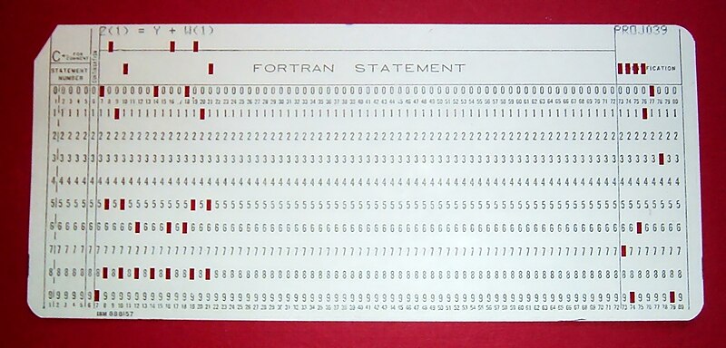 FORTRAN punch card