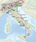 A(z) A 2011-es Giro d’Italia szakaszai (1–11.) lap bélyegképe