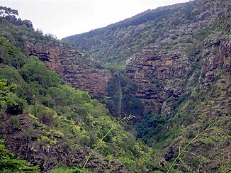 Der Heart Shaped Waterfall von unten