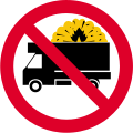 No vehicles carrying dangerous goods of specified categories