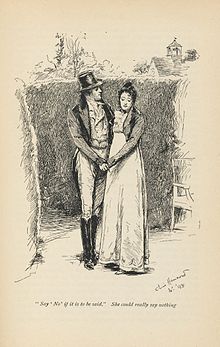 1898 illustration of Mr. Knightley and Emma Woodhouse, Volume III chapter XIII Houghton Typ 805.98.1770 - Emma, p 444.jpg