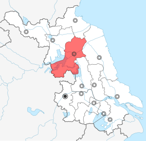 Хуайань на карте