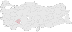 Isparta tartomány elhelyezkedése Törökország térképén
