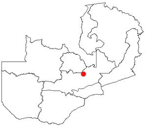 English: Kapiri Mposhi, Zambia Location Map; c...