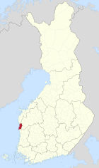 Lage von Kristinestad in Finnland