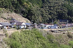 熊野御坊南海バス　花井前バス停付近から（2020年）