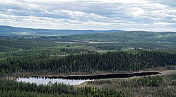 Långtjärnen - vy mot sydväst från Karpsjökasen.