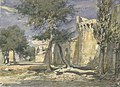 Les remparts d'Avignon par Antoine Alphonse Montfort.