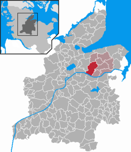 Läget för kommunen Lindau i Kreis Rendsburg-Eckernförde