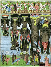 strip "Little Nemo" van 23 september 1906. Klik tweemaal door voor de leesbare versie.