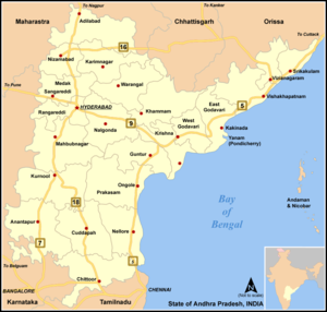Major road links of Andhra Pradesh
