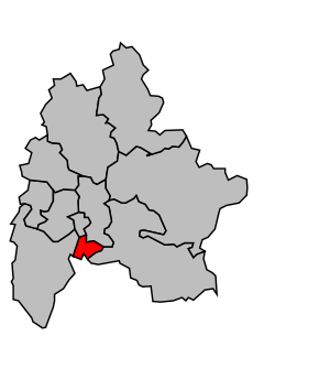 Kanton na mapě arrondissementu Melun