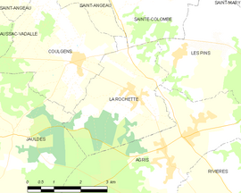 Mapa obce La Rochette