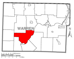 Location of Deerfield Township in Warren County