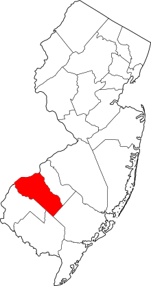Разположение на окръга в Ню Джърси