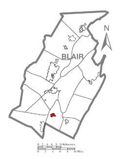 Vị trí trong Quận Blair, Pennsylvania