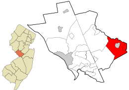 Location in Mercer County and the state of New Jersey.