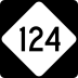 North Carolina Highway 124 marker